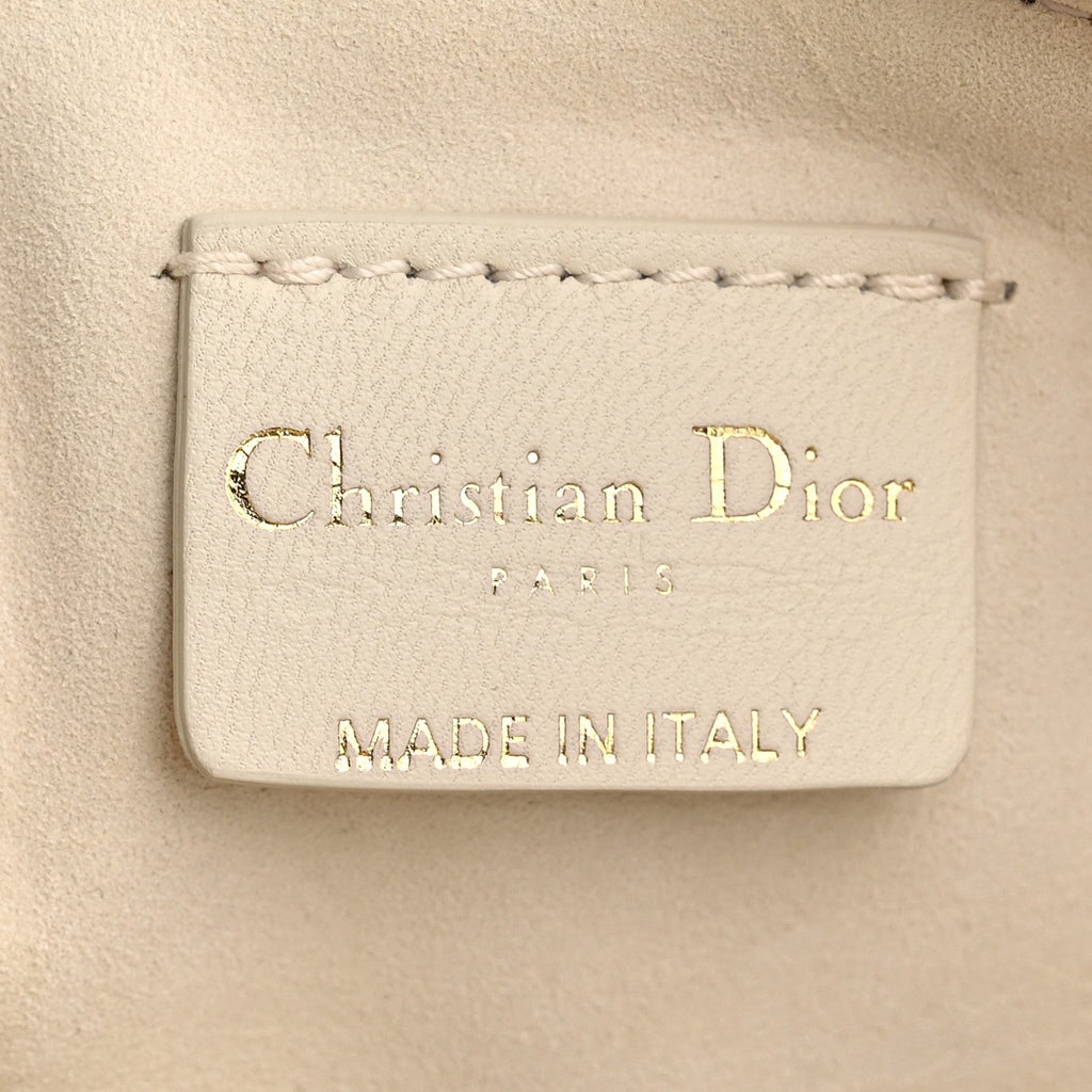 Lambskin Cannage Dior Club Bag  Dusty Ivory