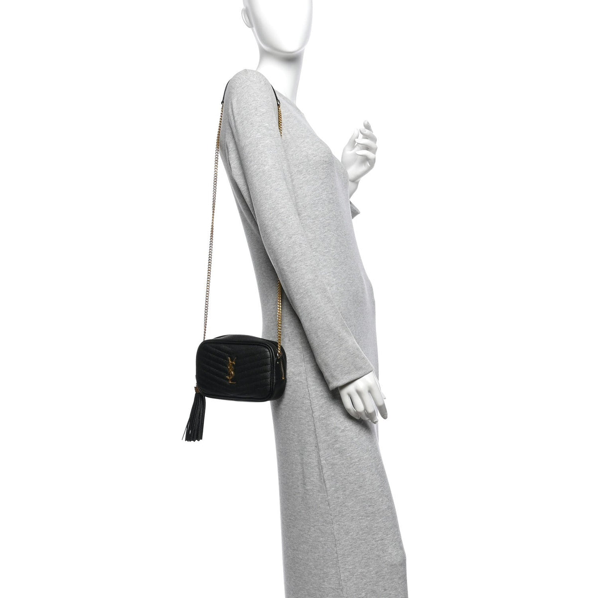 Grain De Poudre Matelasse Monogram Mini Lou Camera Bag Black