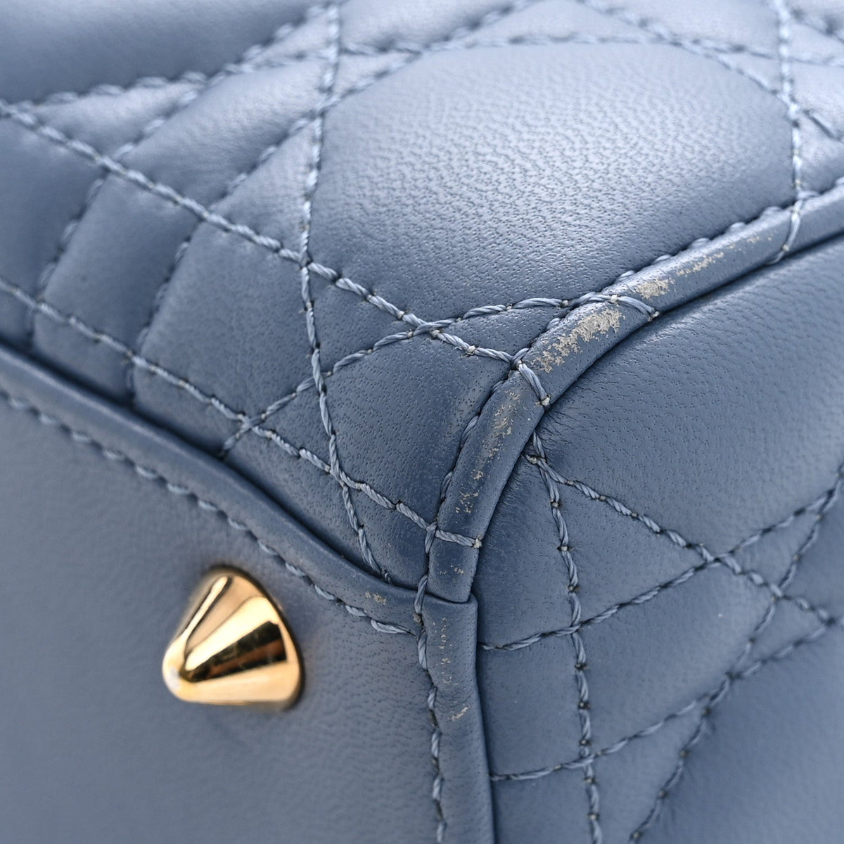 Lambskin Cannage Small My ABCDior Lady Dior Denim Blue
