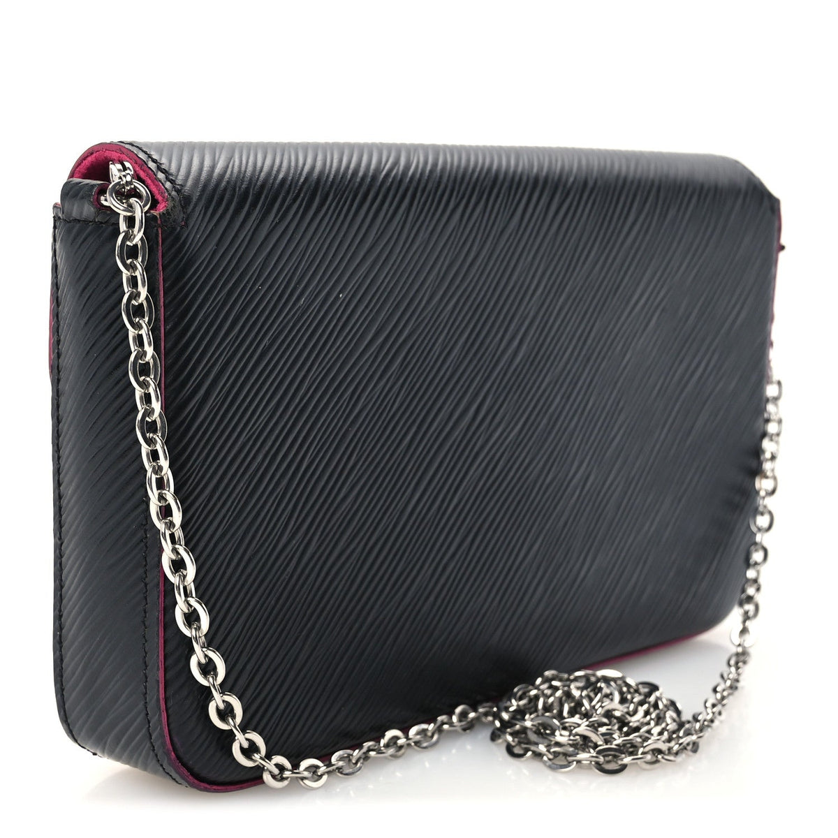 Epi Pochette Felicie Black Hot Pink