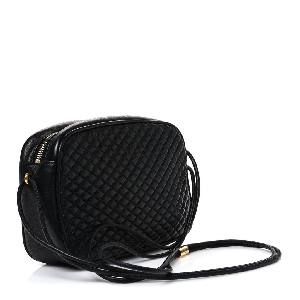 Lambskin Quilted Victoire Camera Bag Black