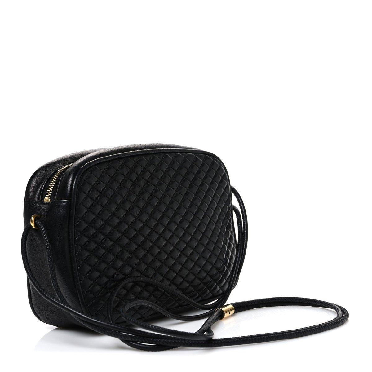Lambskin Quilted Victoire Camera Bag Black