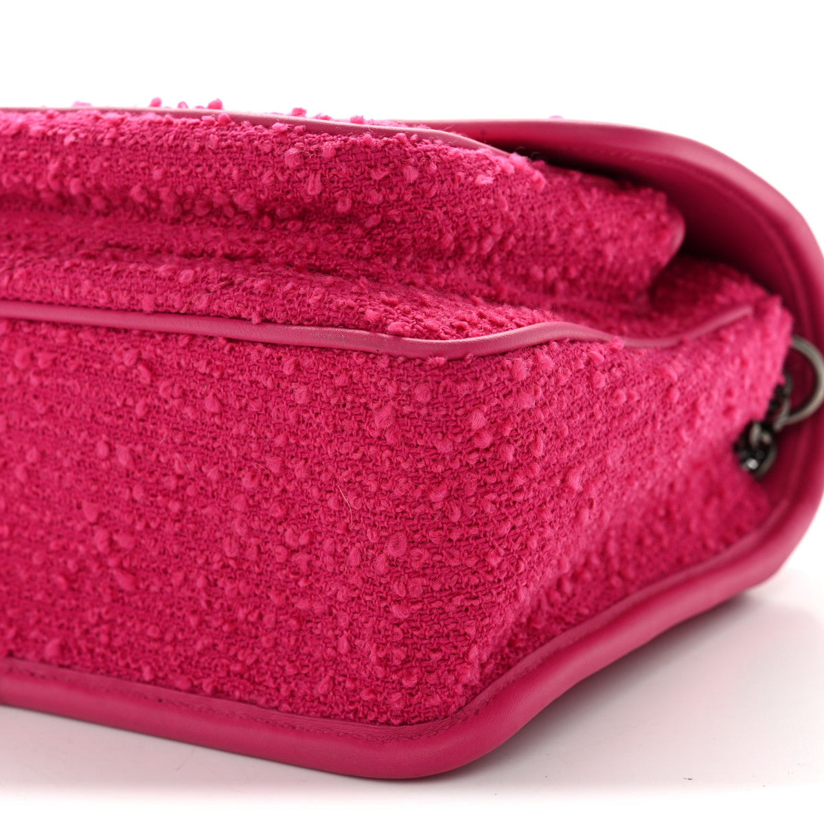 Boucle Tweed Monogram Baby Niki Chain Satchel Pink