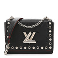 Epi Studded Twist Shoulder Bag MM Black