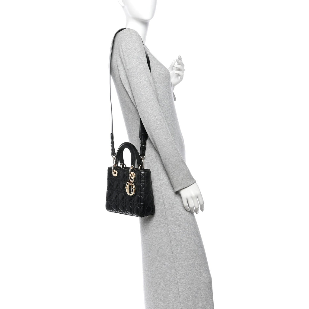 Lambskin Cannage Small My ABCDior Lady Dior Black