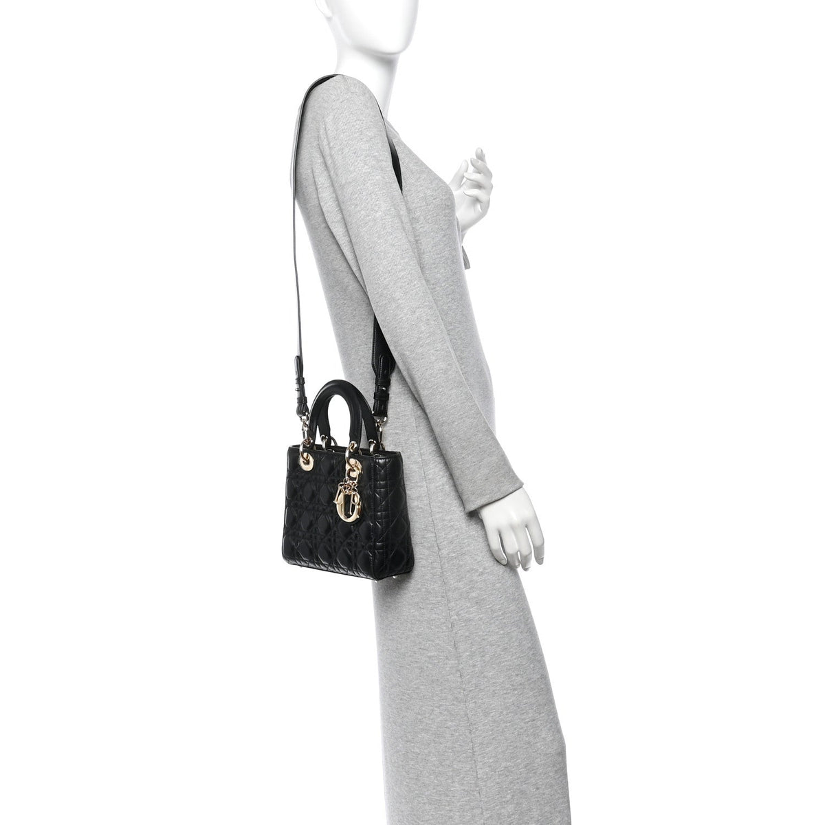 Lambskin Cannage Small My ABCDior Lady Dior Black