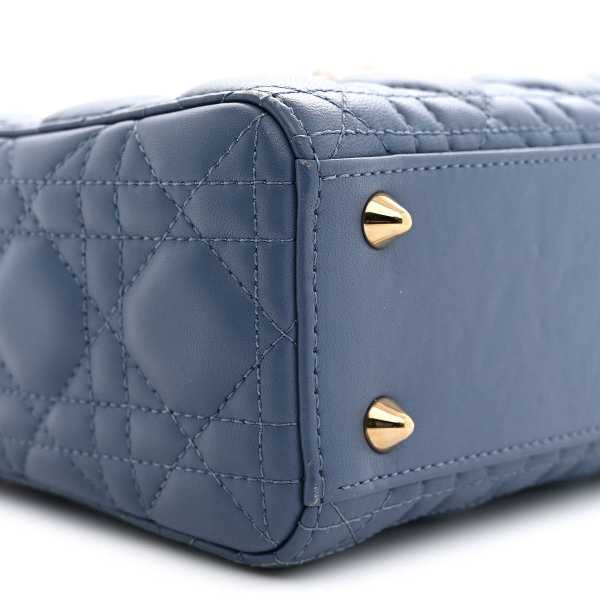 Lambskin Cannage Small My ABCDior Lady Dior Denim Blue