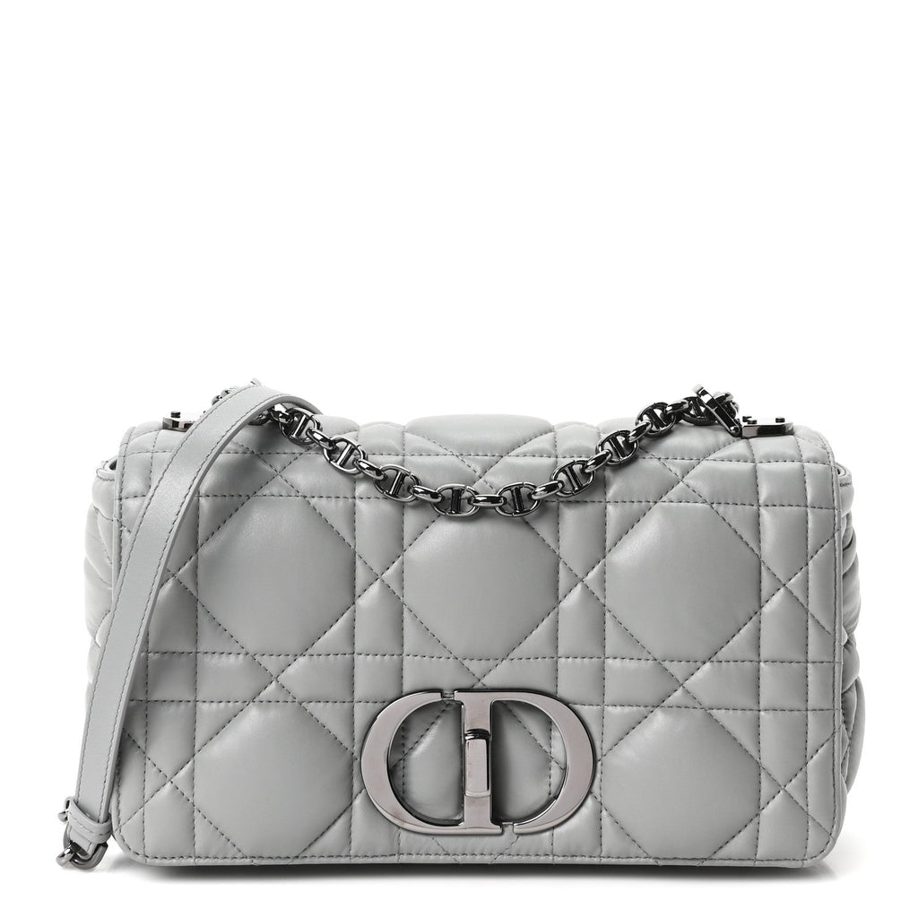 Calfskin Macrocannage Medium Caro Bag Iron Grey