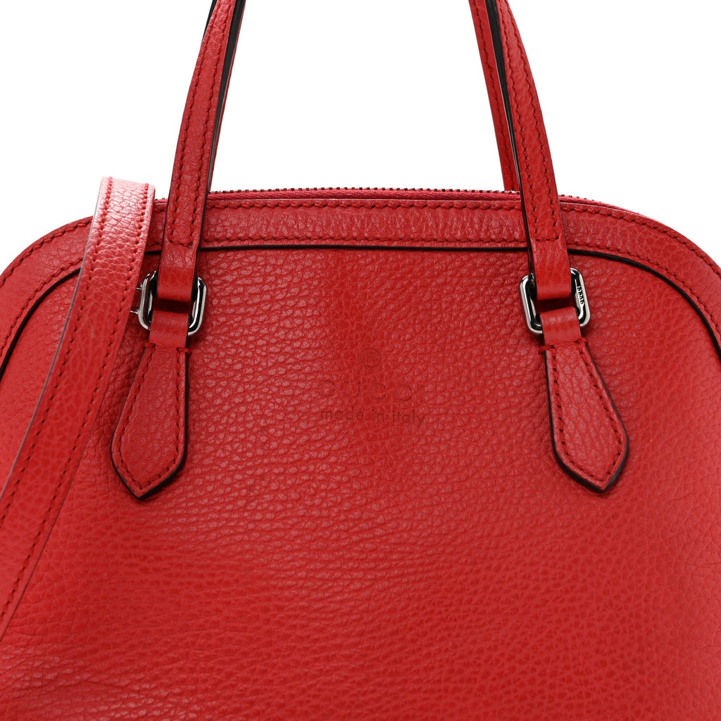 Calfskin Mini Dome Bag Sporting Red