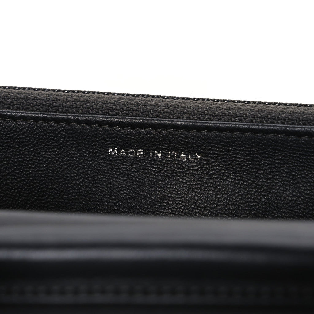 Lambskin Quilted Wallet On Chain WOC Black