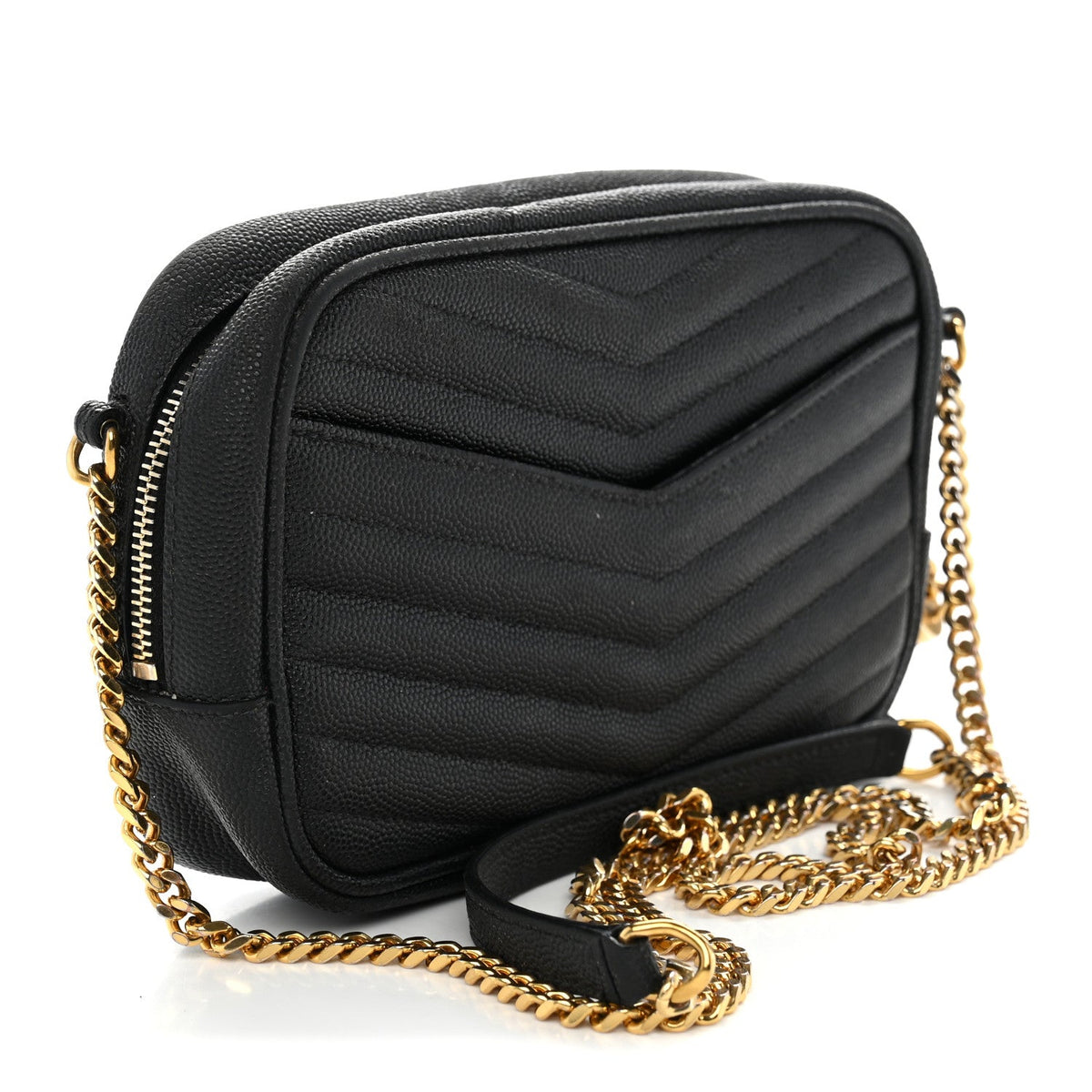 Grain De Poudre Matelasse Monogram Mini Lou Camera Bag Black