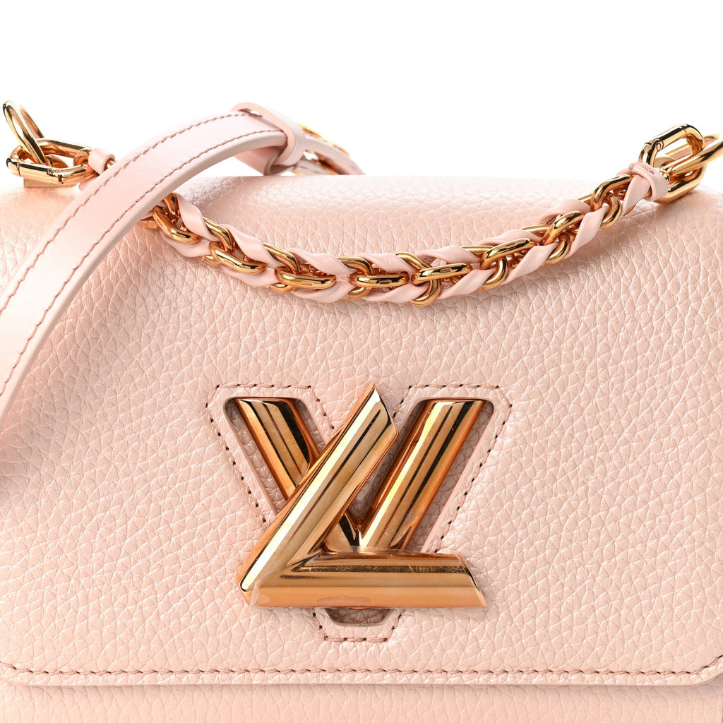 Iridescent Grained Calfskin Summer Splash Twist PM Pink