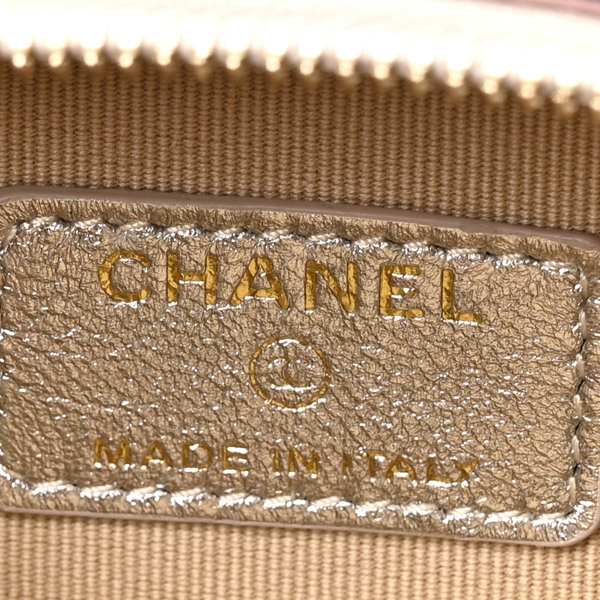 Gradient Metallic Lambskin Quilted Like A Wallet Clutch With Chain Gold Pink