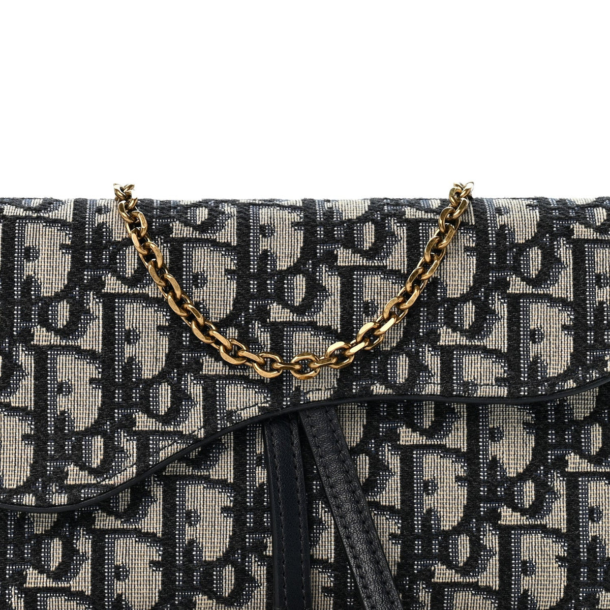 Oblique Small Saddle Chain Pouch Blue