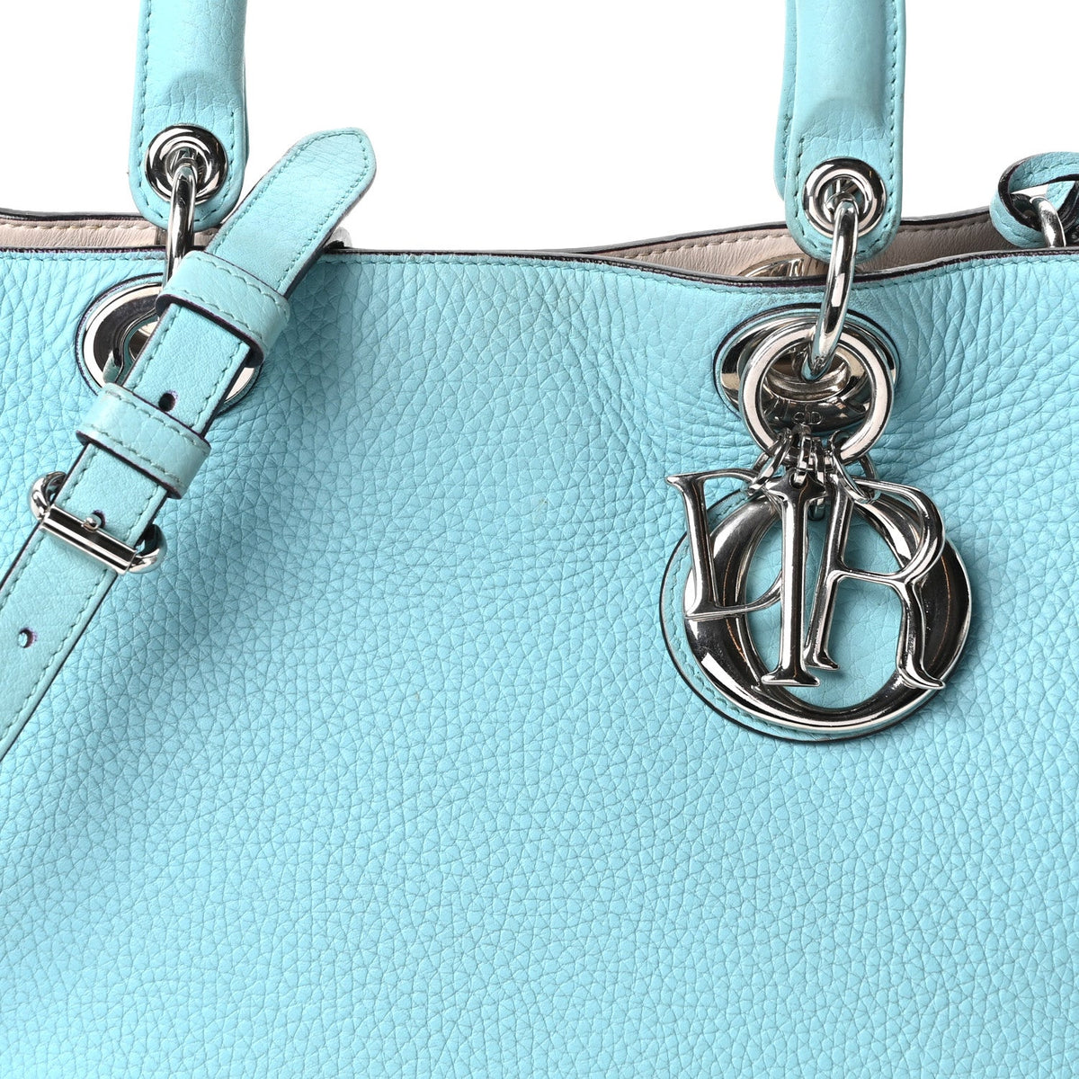 Bullcalf Medium Diorissimo Tote Light Blue