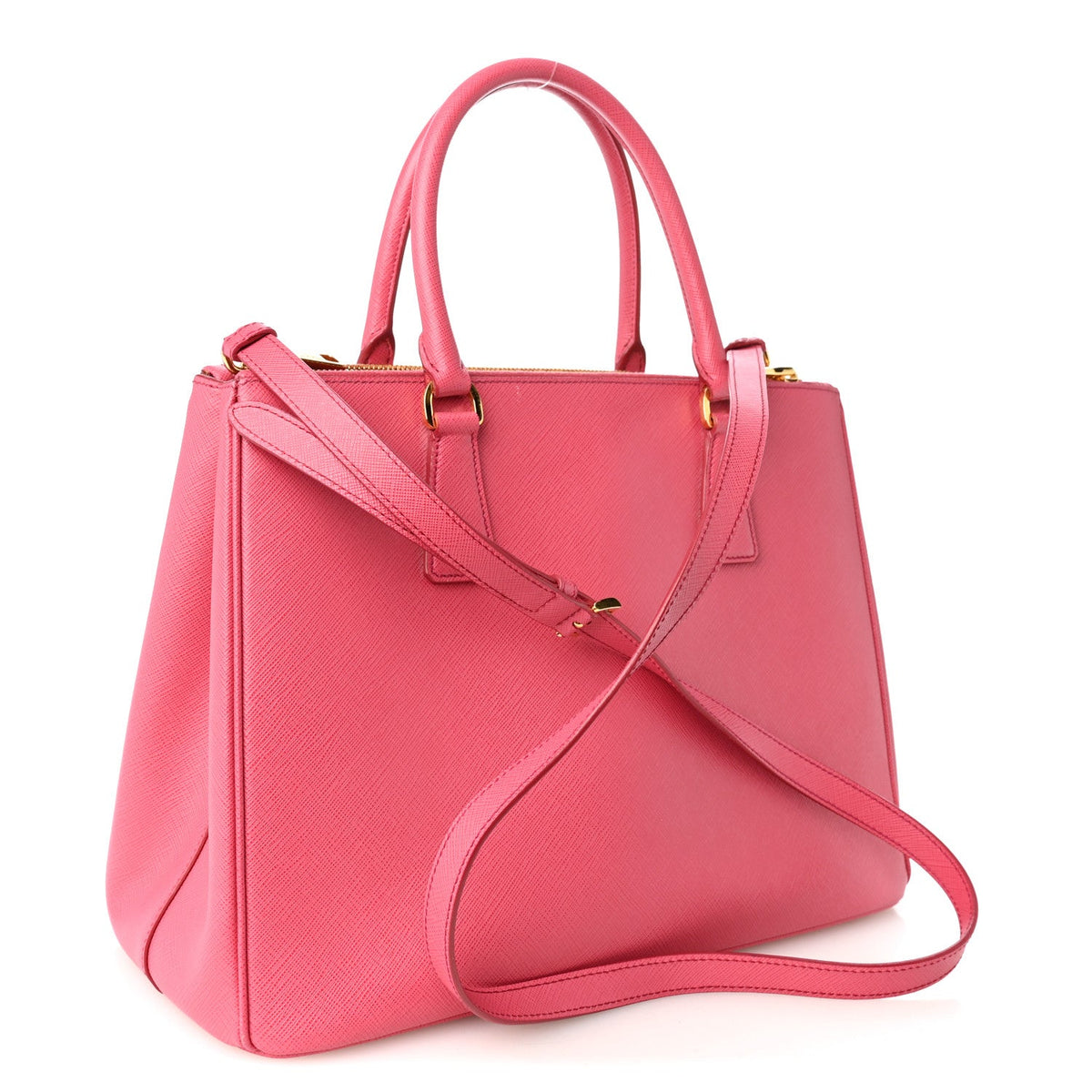 Saffiano Medium Galleria Double Zip Tote Peonia