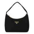 Tessuto Nylon Stitched Shoulder Bag Black