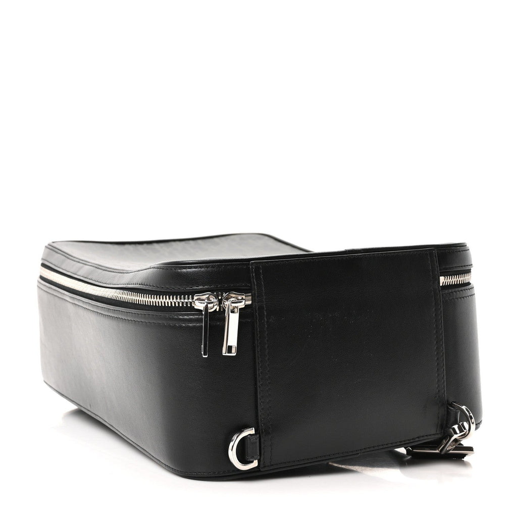 Calfskin Oblique Galaxy Perforated World Tour Pelle Sling Black