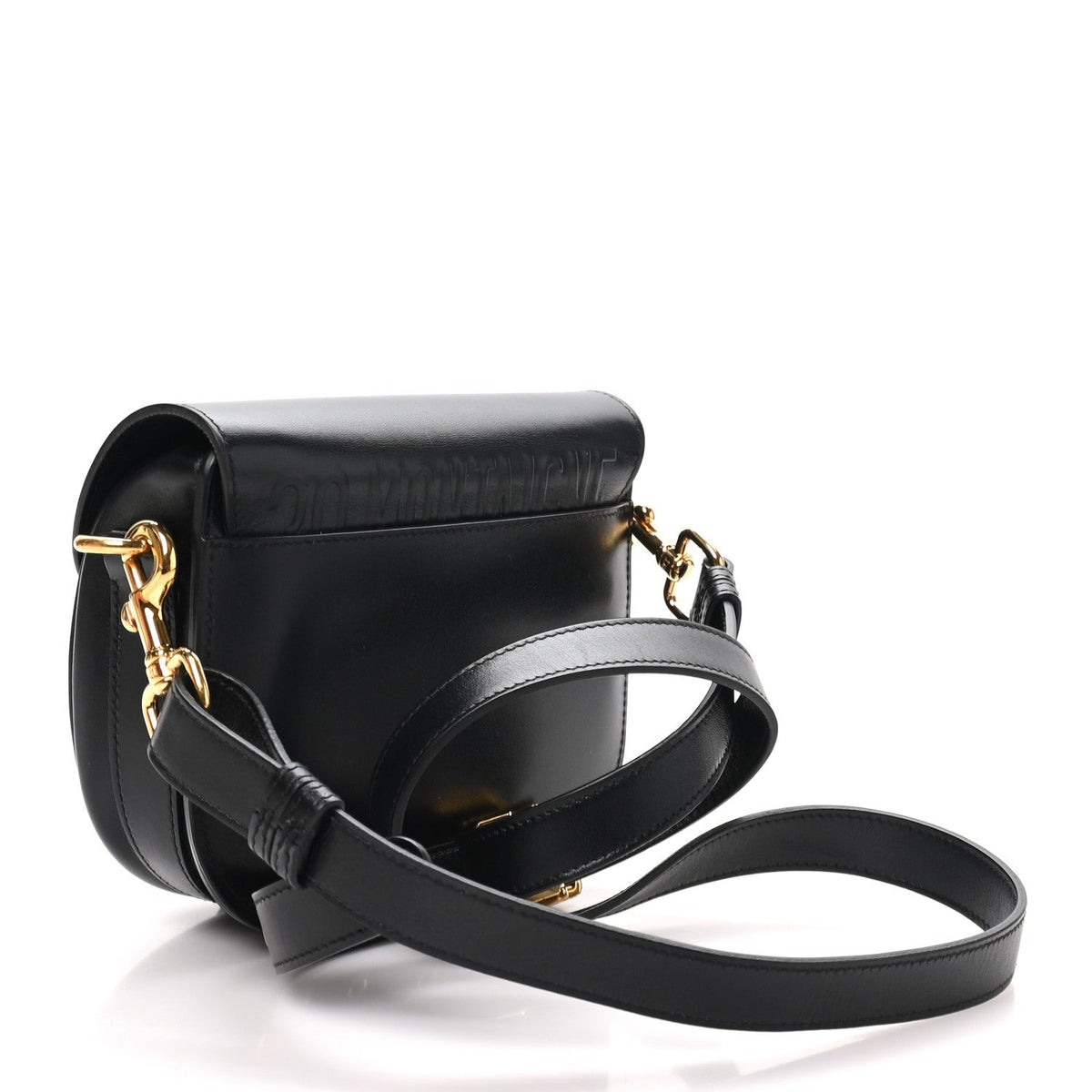 Box Calfskin Small Bobby Flap Black