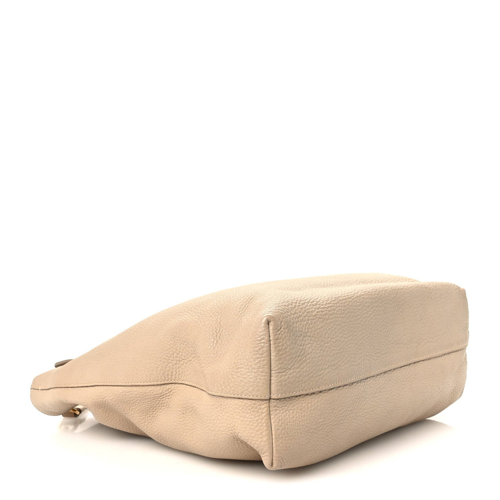 Vitello Daino Shopping Tote Argilla