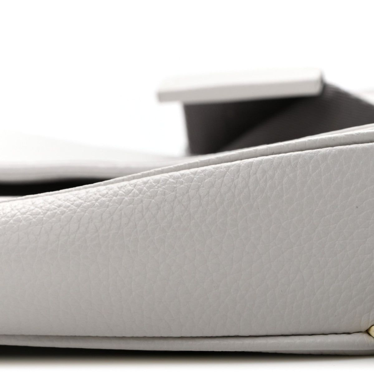Grained Calfskin Mens Saddle Bag Latte