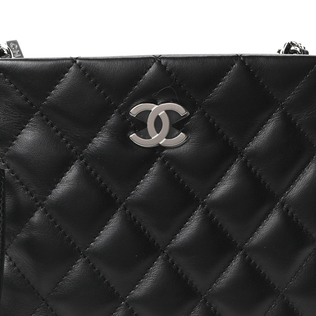 Lambskin Quilted Uniform Crossbody Bag Black
