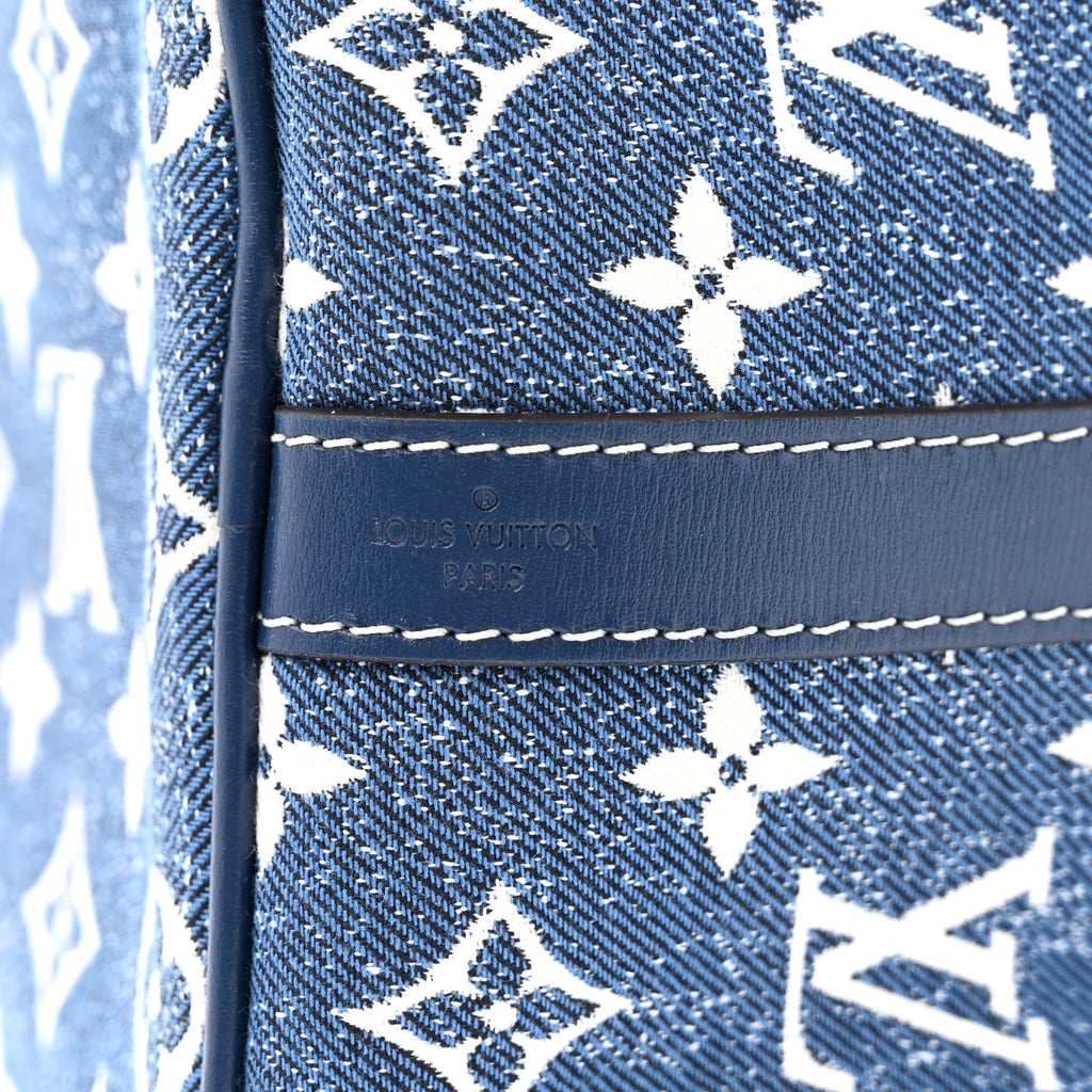 Monogram Jacquard Denim Speedy Bandouliere 25 Bleu