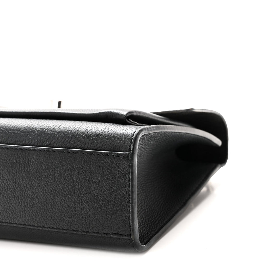 Soft Calfskin Mylockme Chain Bag BB  Black
