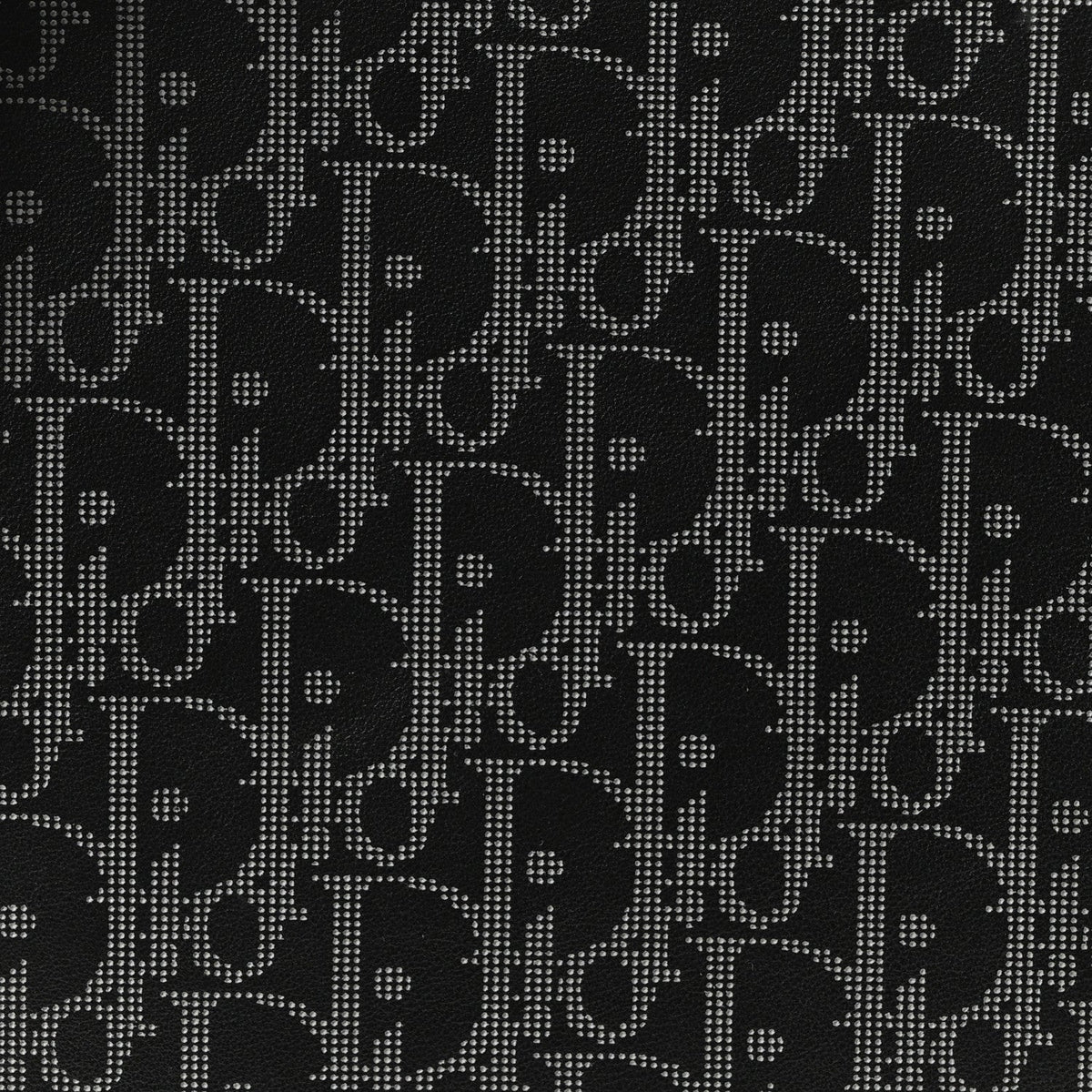 Calfskin Oblique Galaxy Perforated World Tour Pelle Sling Black