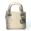 Niloticus Crocodile Himalaya Crystal Mini Lady Dior White