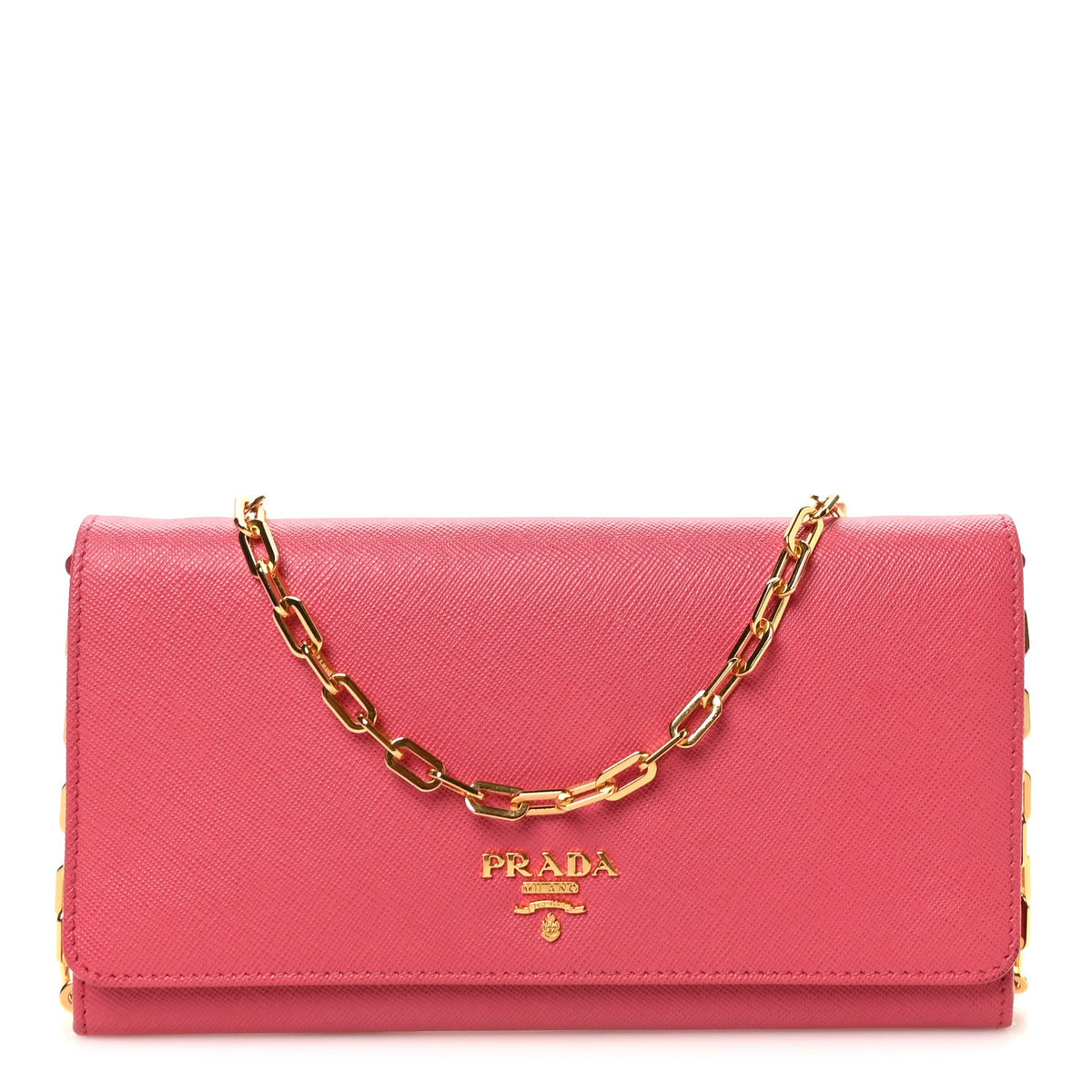 Saffiano Metal Oro Chain Wallet Ibisco