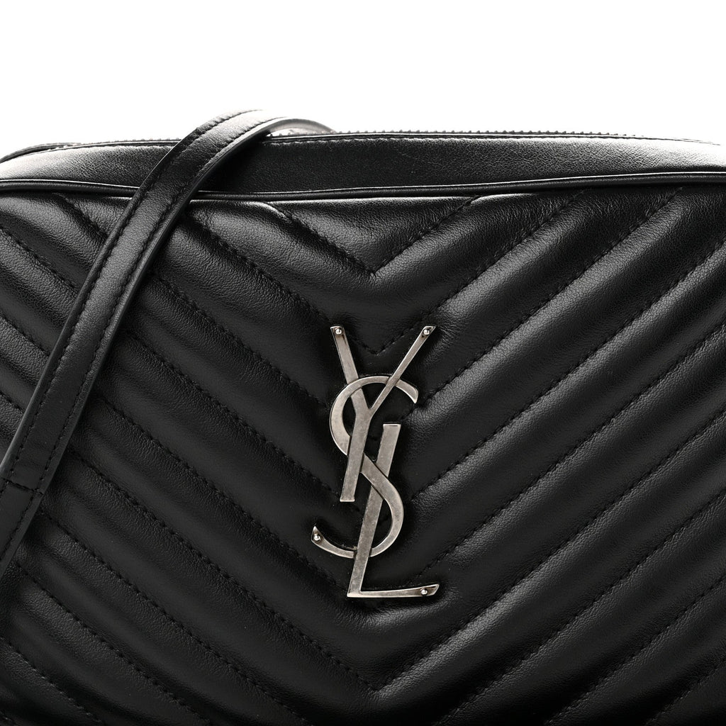 Calfskin Matelasse Monogram Lou Camera Bag Black