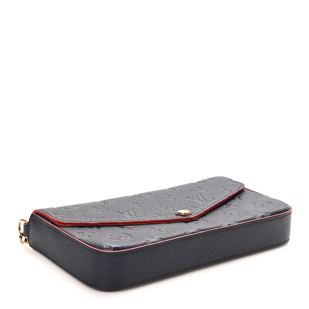 Empreinte Pochette Felicie Chain Wallet Marine Rouge