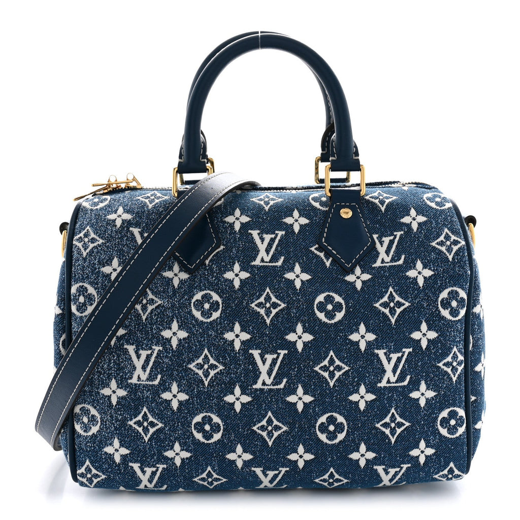 Monogram Jacquard Denim Speedy Bandouliere 25 Bleu
