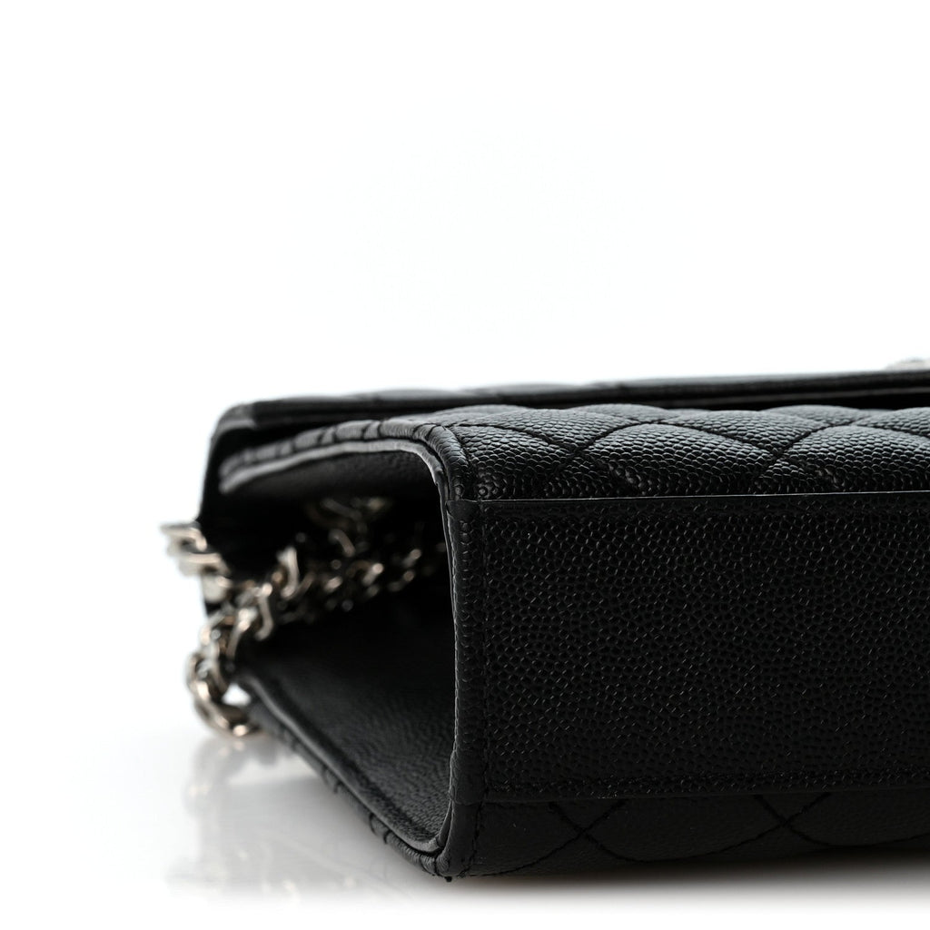 Grain De Poudre Textured Mixed Matelasse Triquilt Medium Monogram Satchel Black