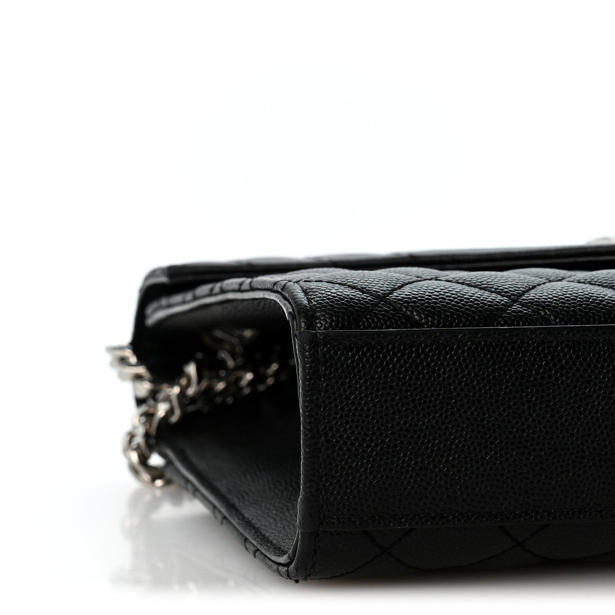 Grain De Poudre Textured Mixed Matelasse Triquilt Medium Monogram Satchel Black