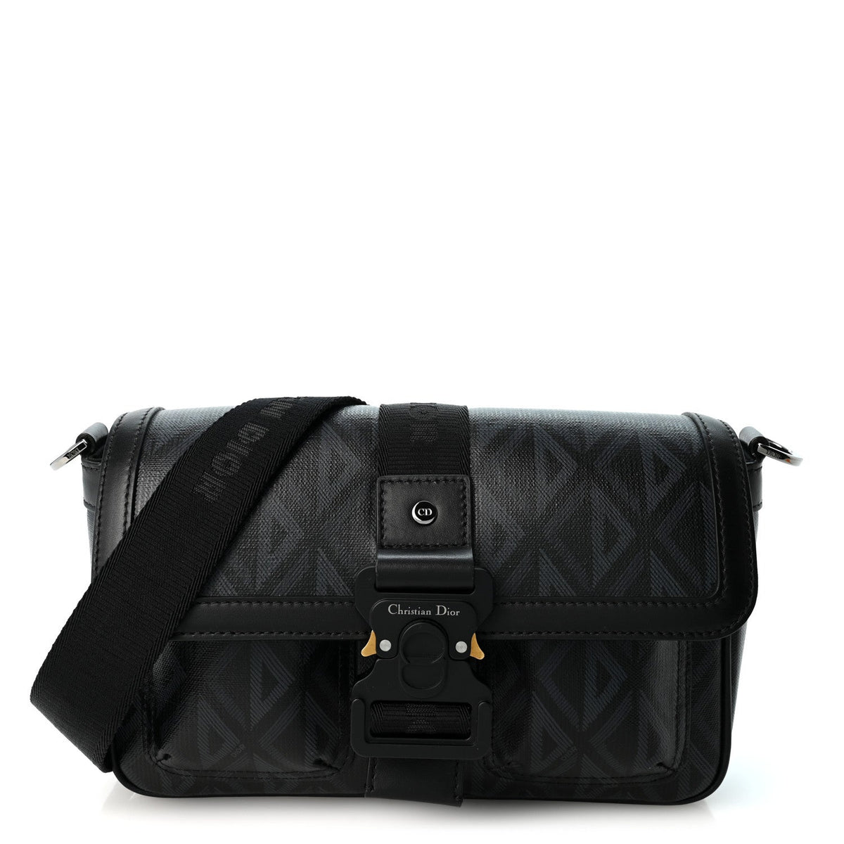 Coated Canvas CD Diamond Hit The Road Bag Black
