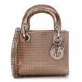Metallic Patent Micro-Cannage Mini Lady Dior Hyper Pink