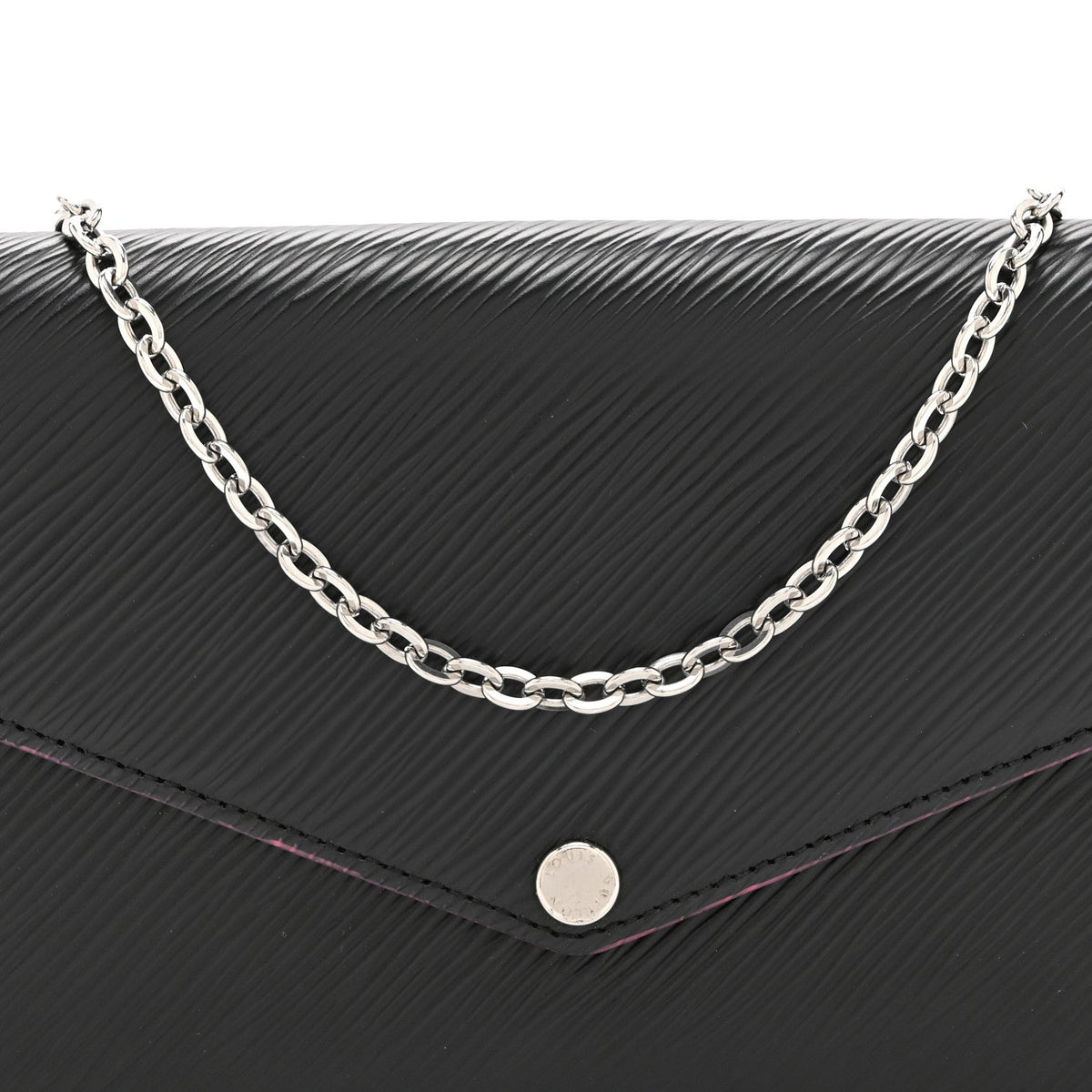 Epi Pochette Felicie Black Hot Pink