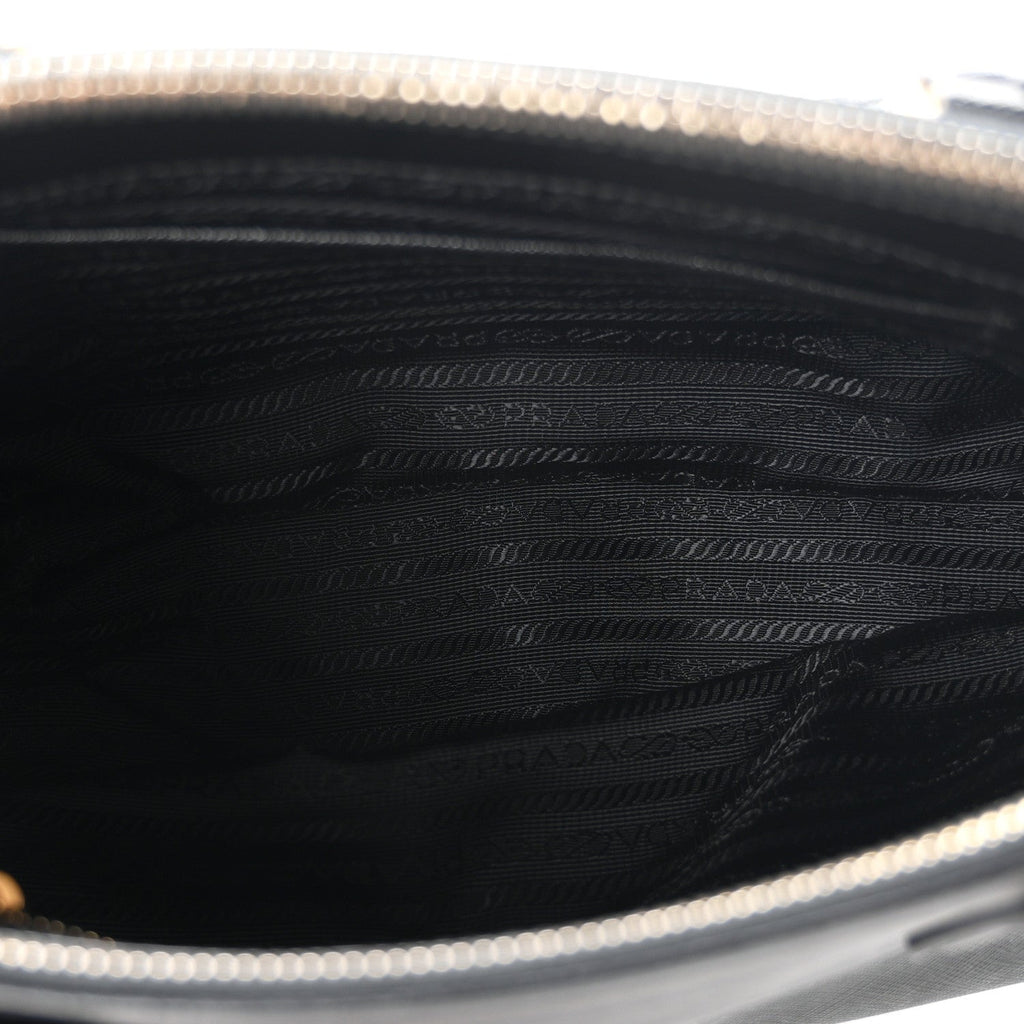 Saffiano Small Galleria Double Zip Tote Black