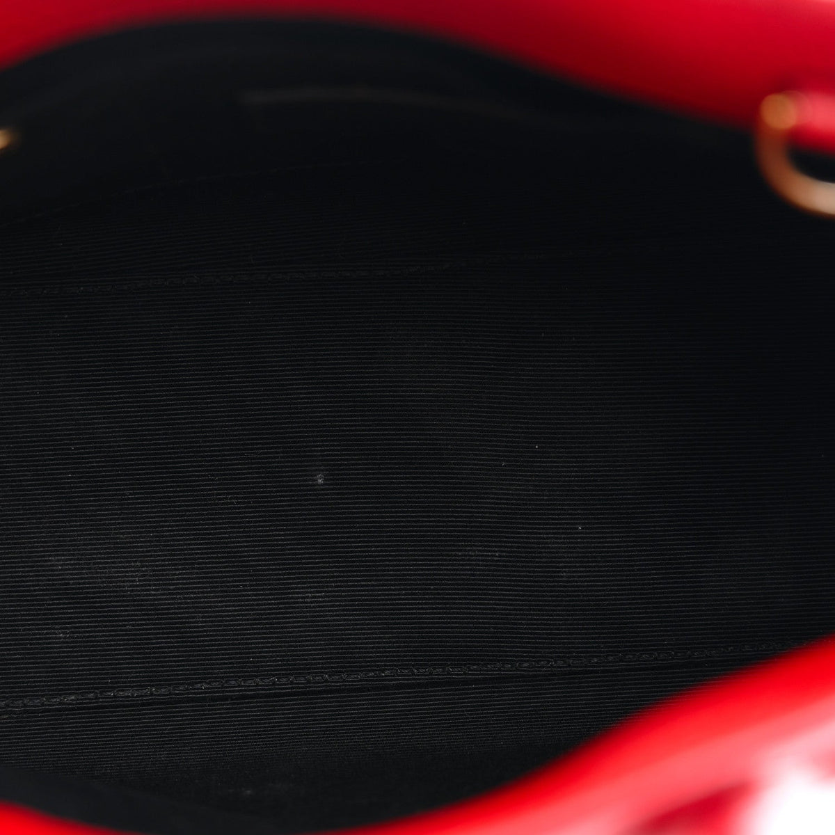 Grained Calfskin Nano Sac De Jour Lipstick Red