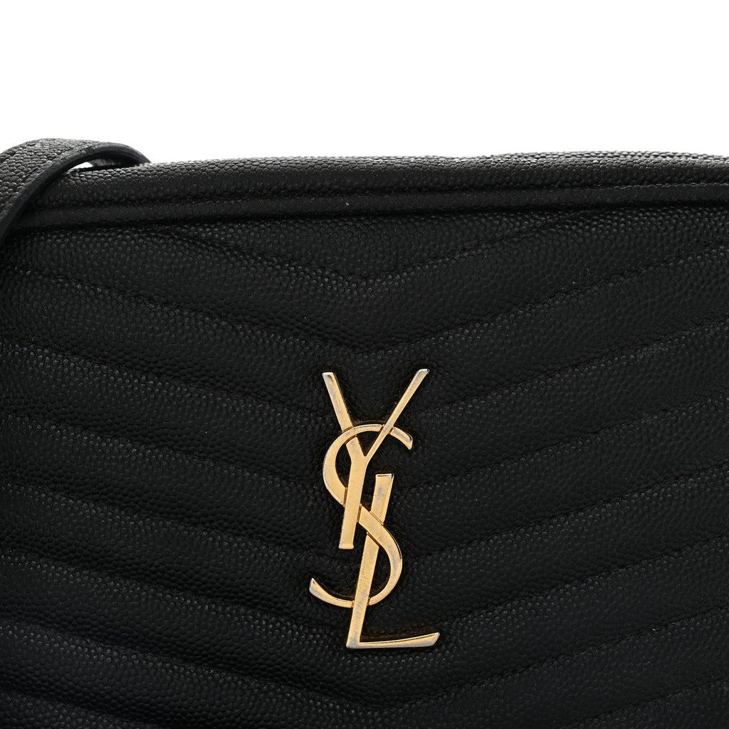 Grain De Poudre Matelasse Monogram Mini Lou Camera Bag Black