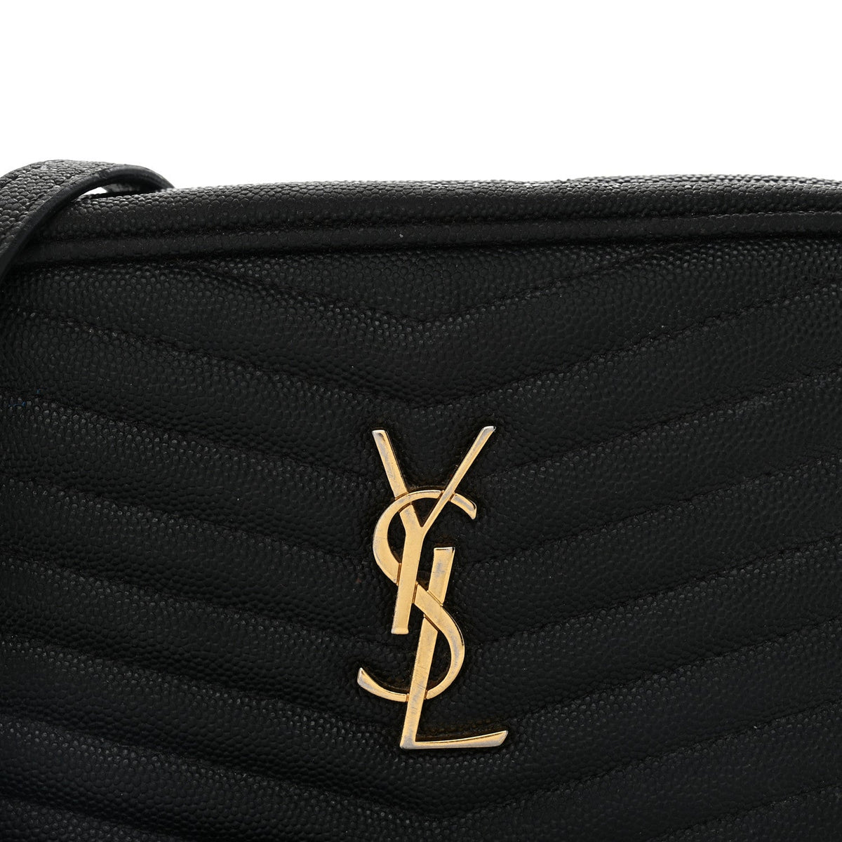 Grain De Poudre Matelasse Monogram Mini Lou Camera Bag Black