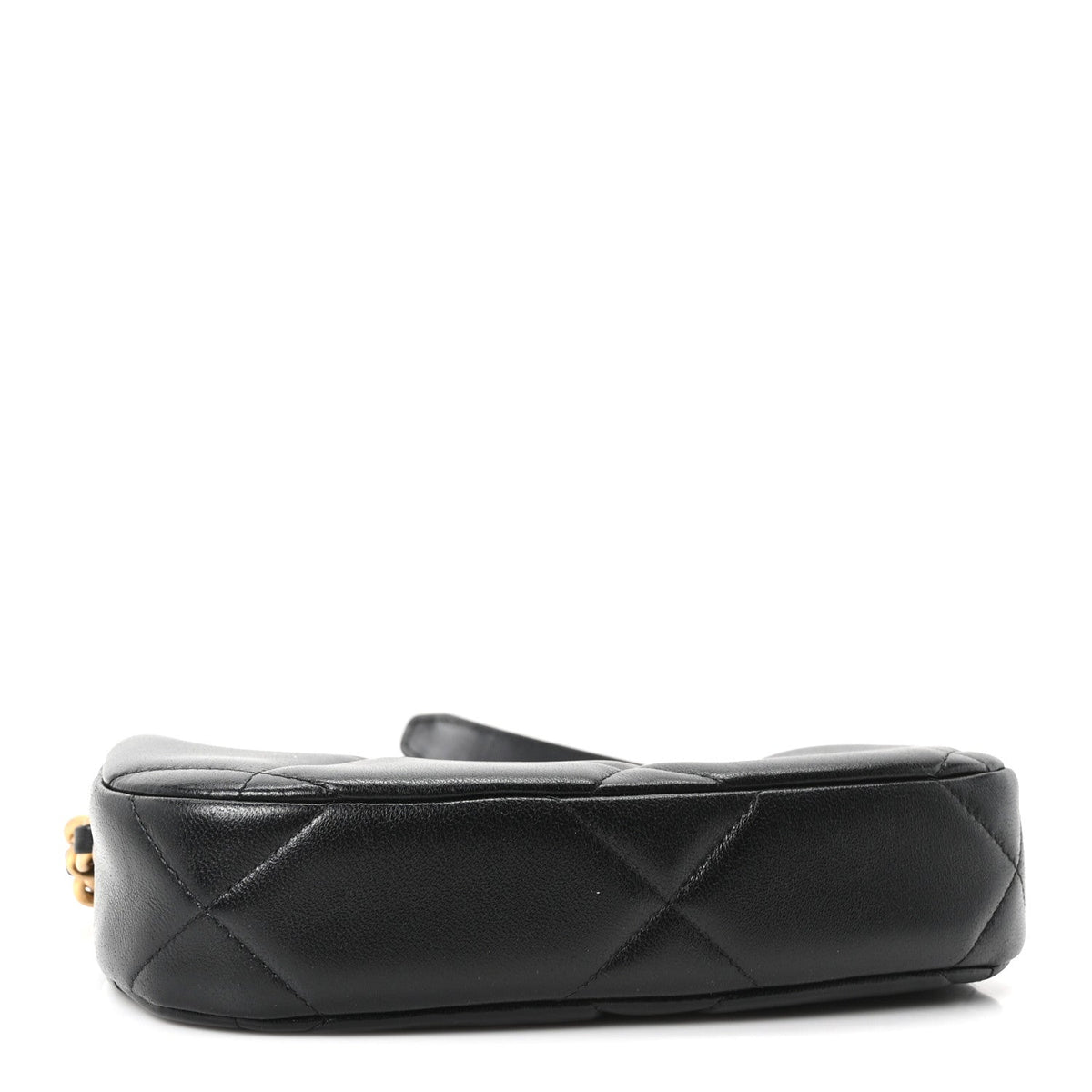 Lambskin Quilted Chanel 19 Hobo Clutch With Chain Black