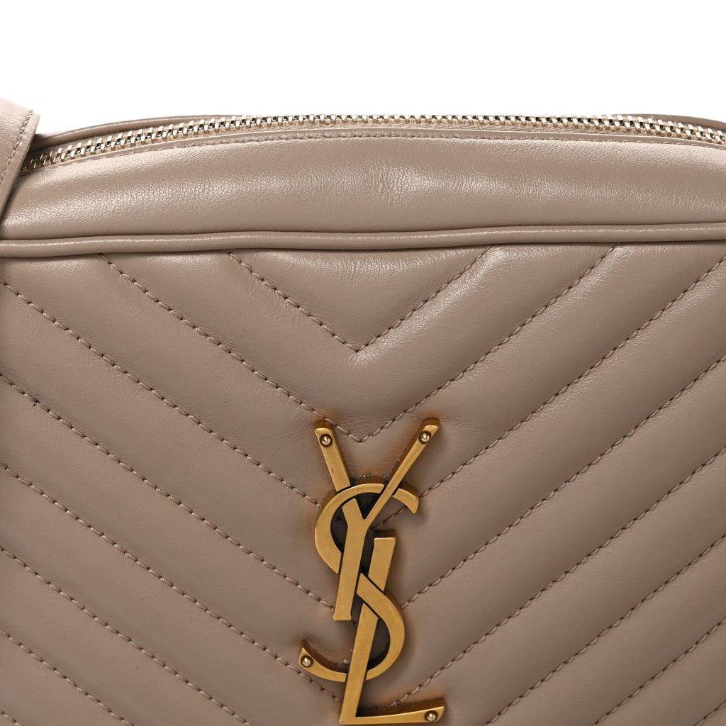 Calfskin Matelasse Monogram Lou Camera Bag Dark Beige