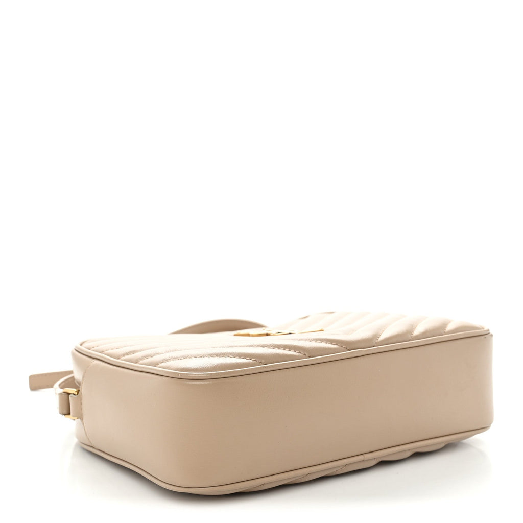 Calfskin Matelasse Monogram Lou Camera Bag Dark Beige