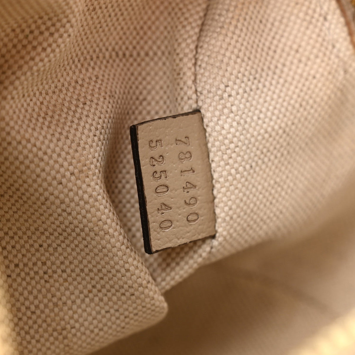 GG Supreme Monogram Textured Dollar Calfskin Web Super Mini Ophidia Top Handle Bowler Bag Beige Mystic White Oatmeal