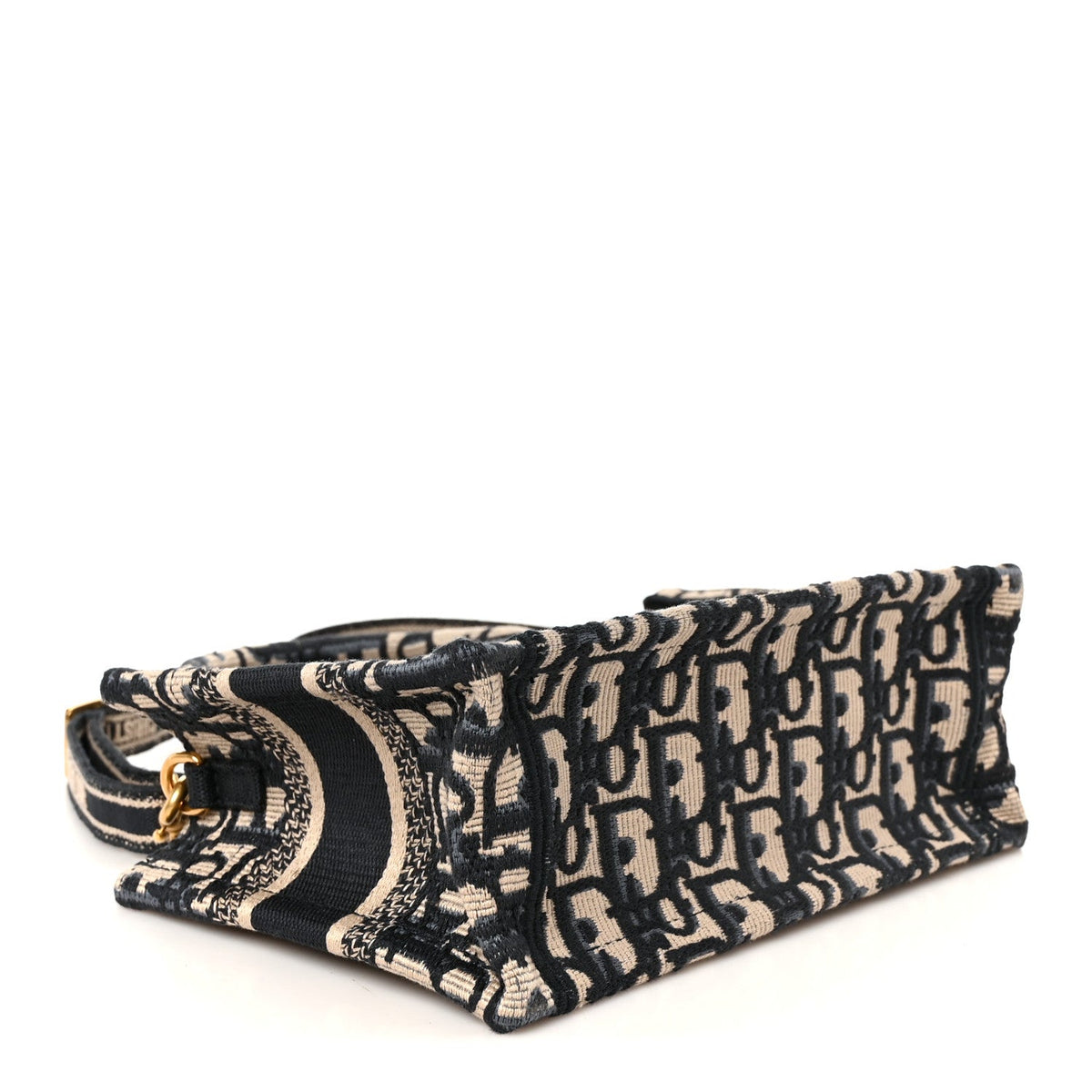 Oblique Mini Book Tote With Strap Blue Multicolor