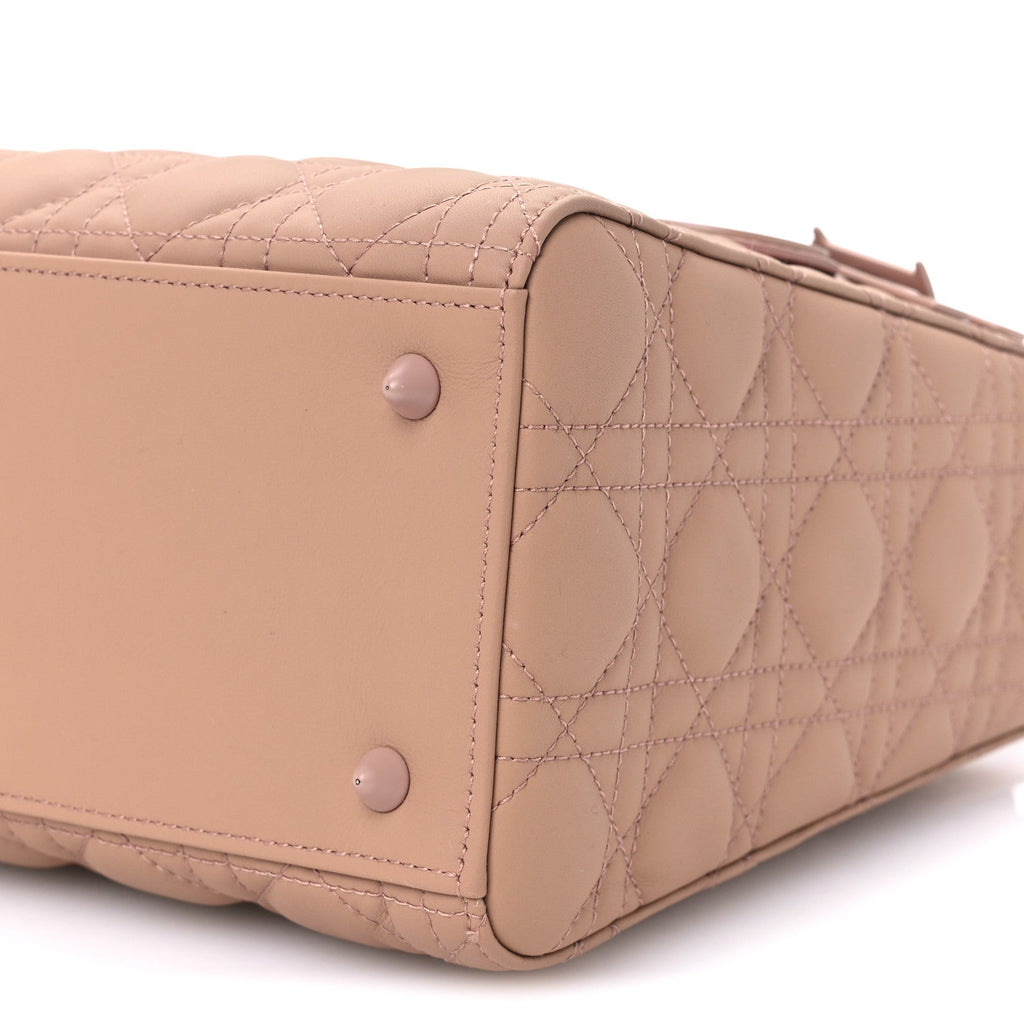 Ultra Matte Calfskin Cannage Medium Lady Dior Beige