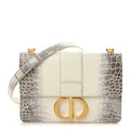 Niloticus Crocodile Himalaya 30 Montaigne Flap Bag Latte